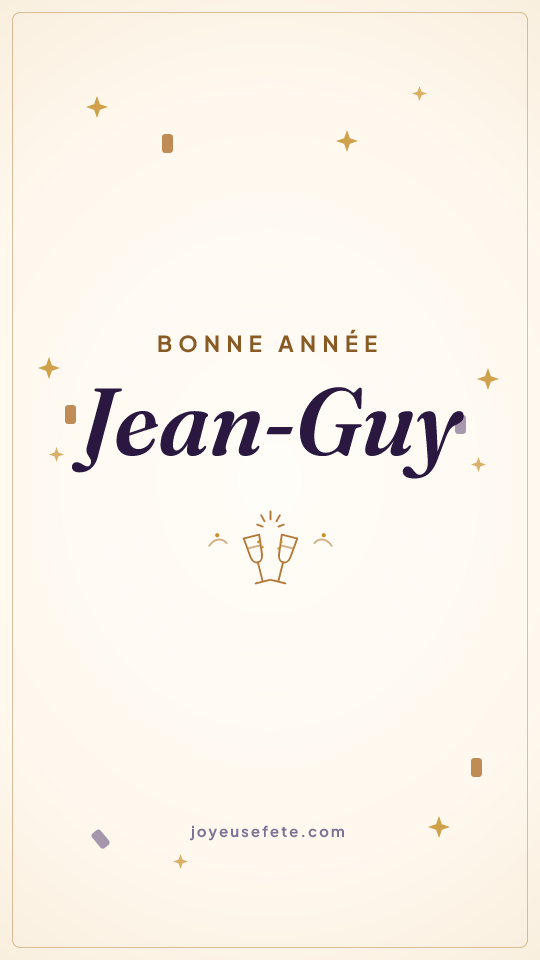 Image « Bonne année Jean-Guy » au format story