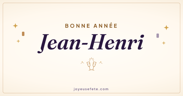 Image « Bonne année Jean-Henri » au format large