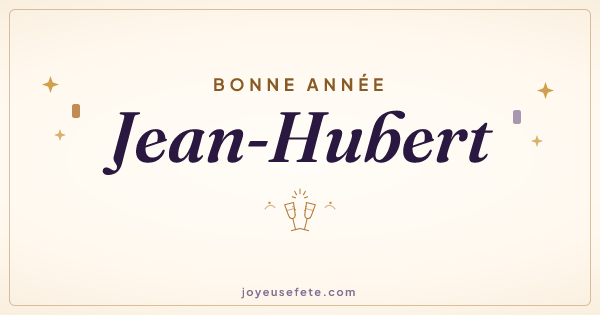 Image « Bonne année Jean-Hubert » au format large