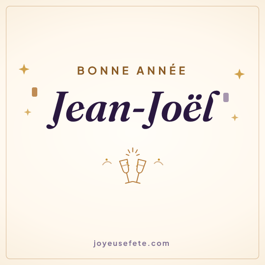 Image carrée « Bonne année Jean-Joël » pour WhatsApp