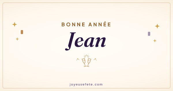 Image « Bonne année Jean » au format large