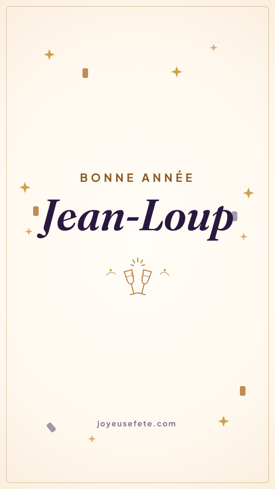 Image « Bonne année Jean-Loup » au format story