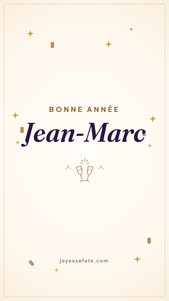 Image « Bonne année Jean-Marc » au format story