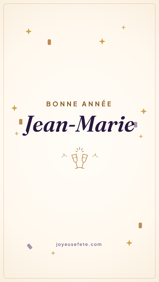 Image « Bonne année Jean-Marie » au format story