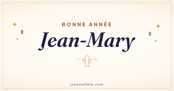 Image « Bonne année Jean-Mary » au format large