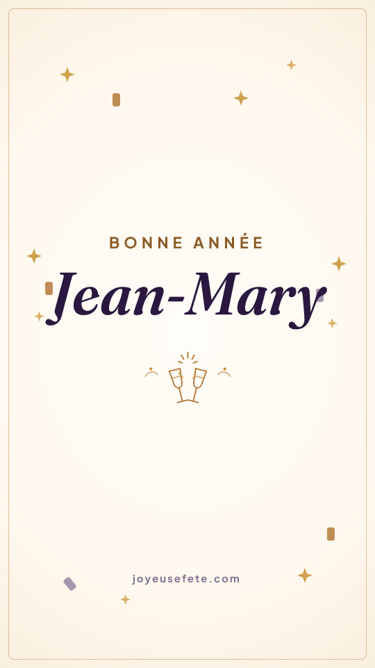 Image « Bonne année Jean-Mary » au format story