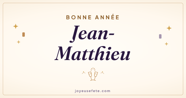 Image « Bonne année Jean-Matthieu » au format large