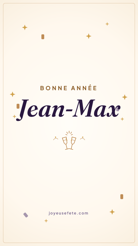 Image « Bonne année Jean-Max » au format story