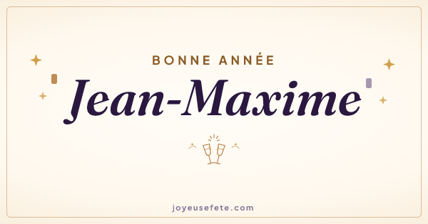 Image « Bonne année Jean-Maxime » au format large