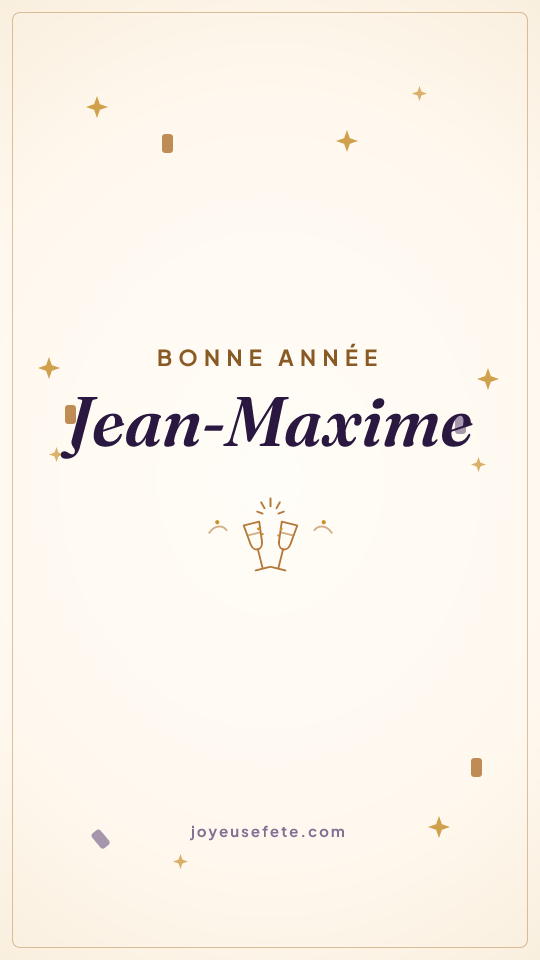 Image « Bonne année Jean-Maxime » au format story