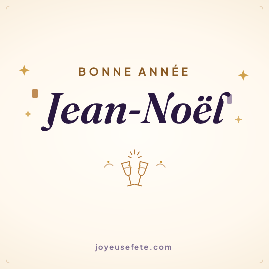 Image carrée « Bonne année Jean-Noël » pour WhatsApp