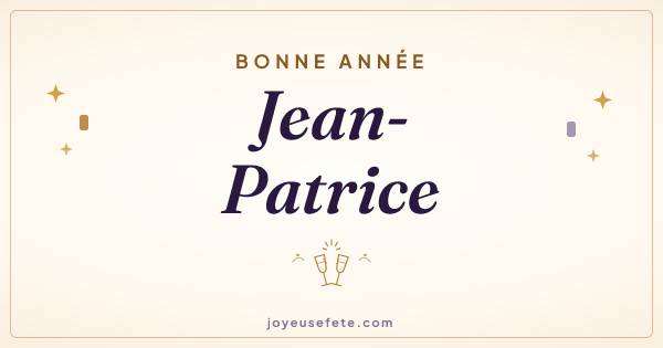 Image « Bonne année Jean-Patrice » au format large