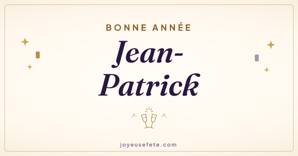 Image « Bonne année Jean-Patrick » au format large