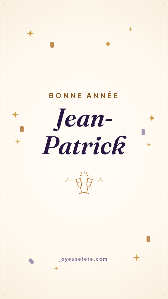 Image « Bonne année Jean-Patrick » au format story