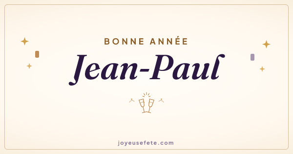Image « Bonne année Jean-Paul » au format large