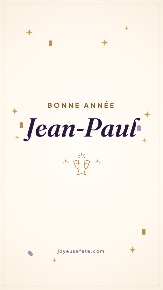 Image « Bonne année Jean-Paul » au format story