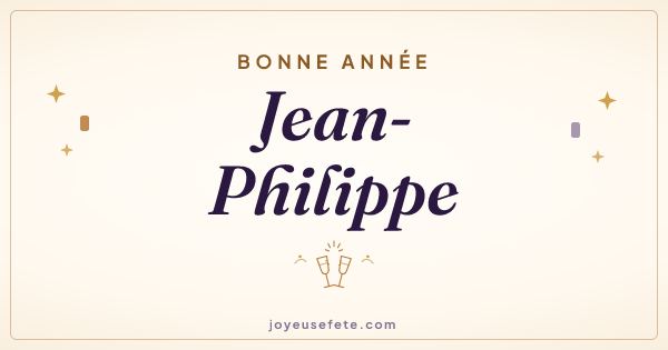 Image « Bonne année Jean-Philippe » au format large