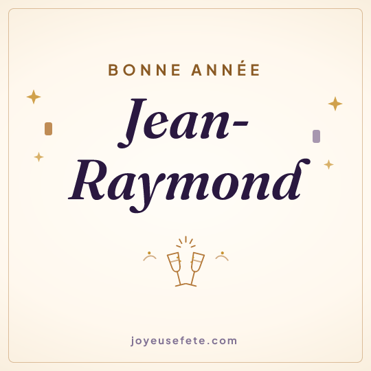 Image carrée « Bonne année Jean-Raymond » pour WhatsApp