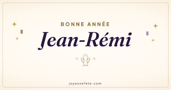 Image « Bonne année Jean-Rémi » au format large
