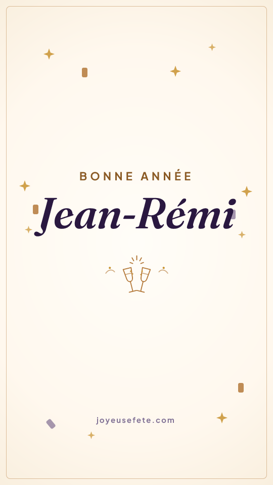 Image « Bonne année Jean-Rémi » au format story