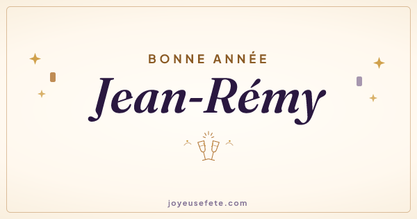 Image « Bonne année Jean-Rémy » au format large