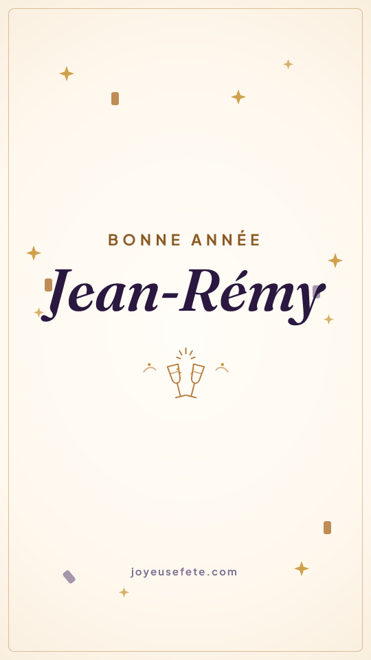 Image « Bonne année Jean-Rémy » au format story