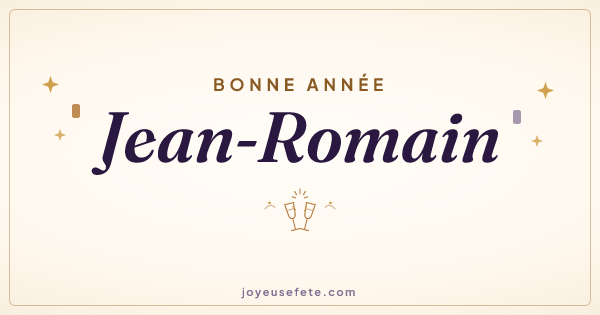 Image « Bonne année Jean-Romain » au format large