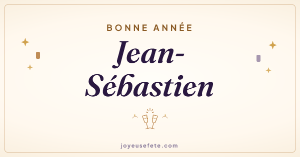 Image « Bonne année Jean-Sébastien » au format large
