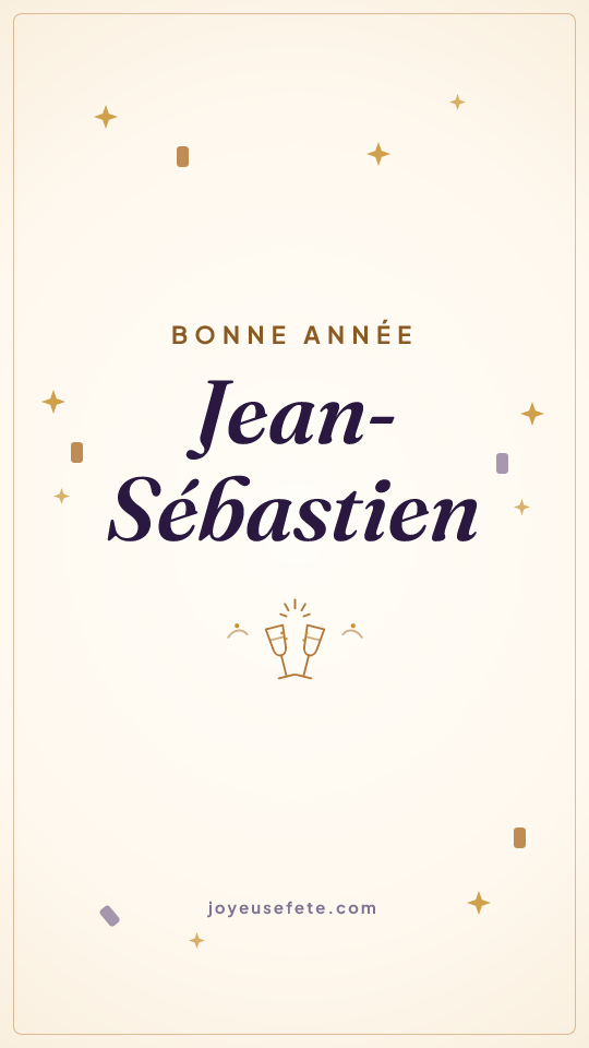 Image « Bonne année Jean-Sébastien » au format story