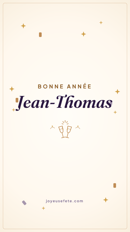 Image « Bonne année Jean-Thomas » au format story