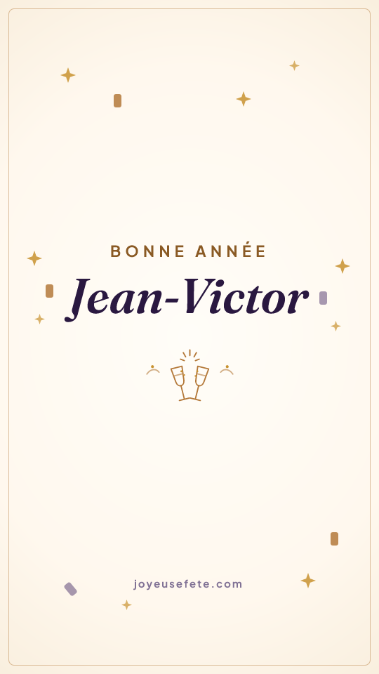Image « Bonne année Jean-Victor » au format story