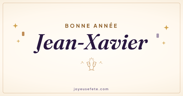 Image « Bonne année Jean-Xavier » au format large