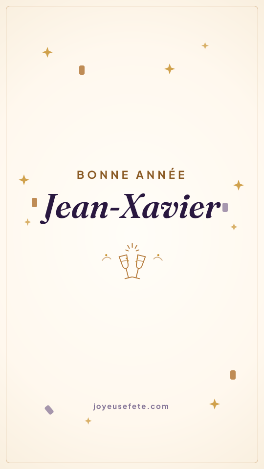 Image « Bonne année Jean-Xavier » au format story