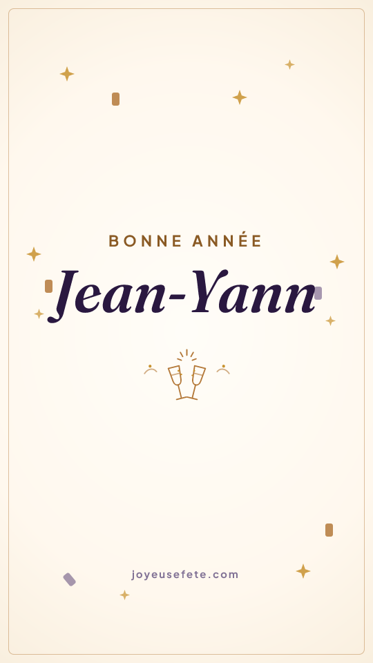 Image « Bonne année Jean-Yann » au format story