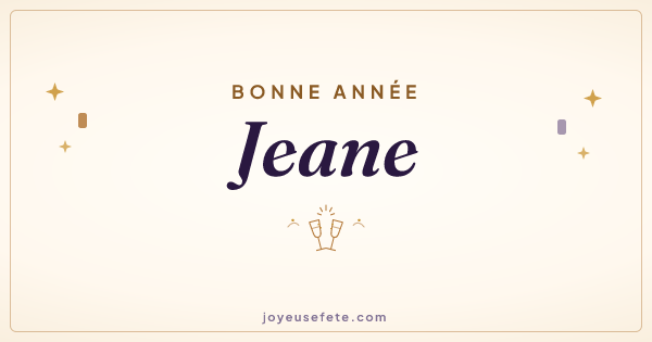 Image « Bonne année Jeane » au format large