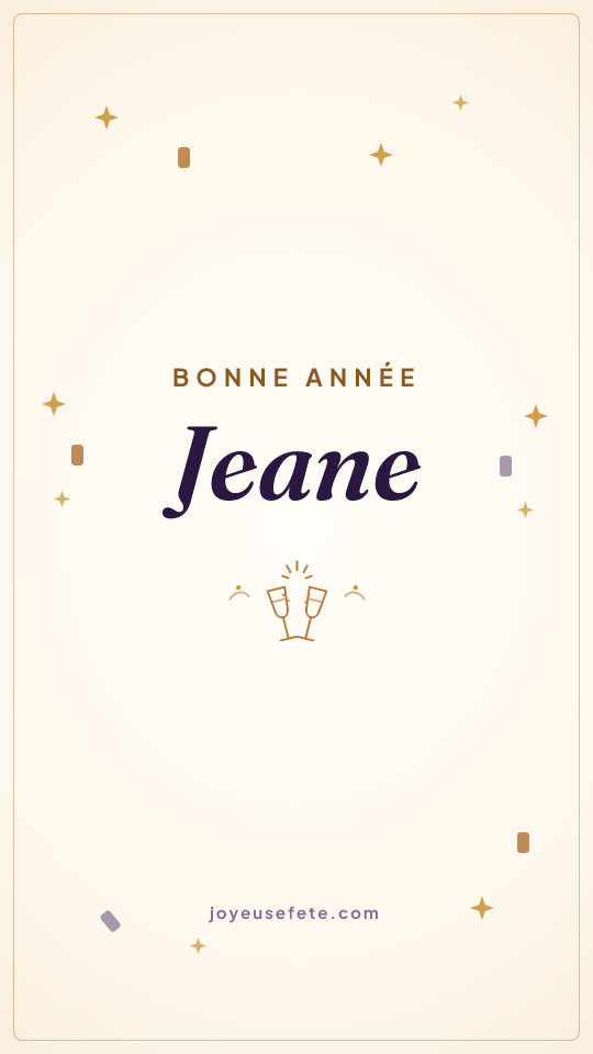 Image « Bonne année Jeane » au format story