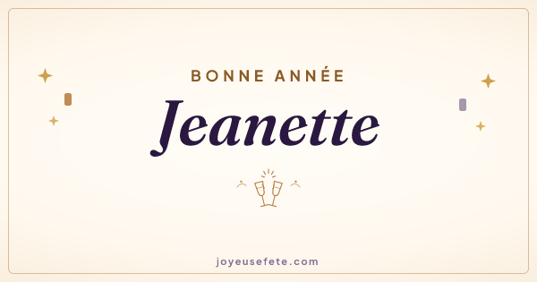 Image « Bonne année Jeanette » au format large