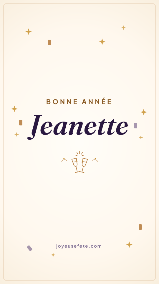 Image « Bonne année Jeanette » au format story