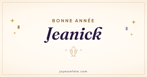 Image « Bonne année Jeanick » au format large