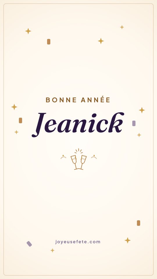Image « Bonne année Jeanick » au format story