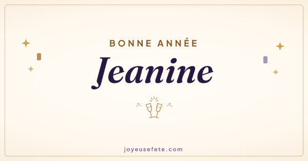 Image « Bonne année Jeanine » au format large