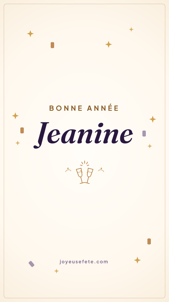 Image « Bonne année Jeanine » au format story