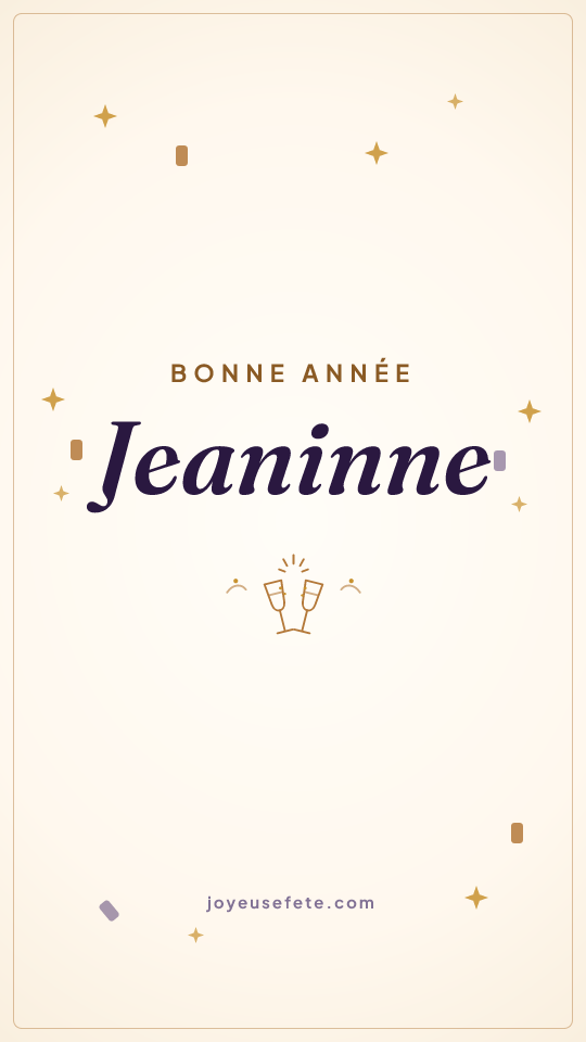 Image « Bonne année Jeaninne » au format story