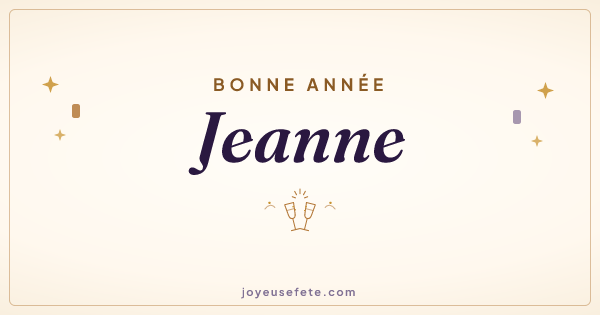 Image « Bonne année Jeanne » au format large