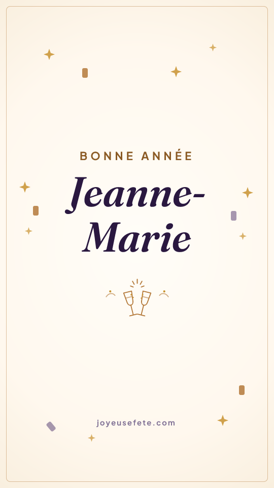 Image « Bonne année Jeanne-Marie » au format story