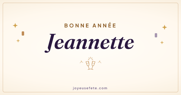Image « Bonne année Jeannette » au format large