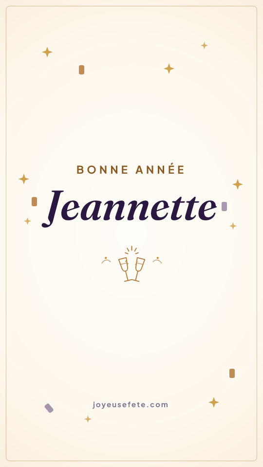 Image « Bonne année Jeannette » au format story