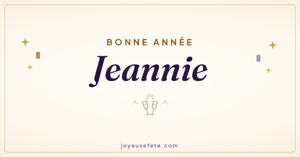 Image « Bonne année Jeannie » au format large