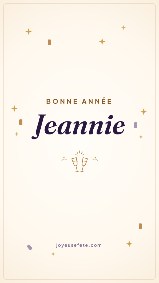 Image « Bonne année Jeannie » au format story