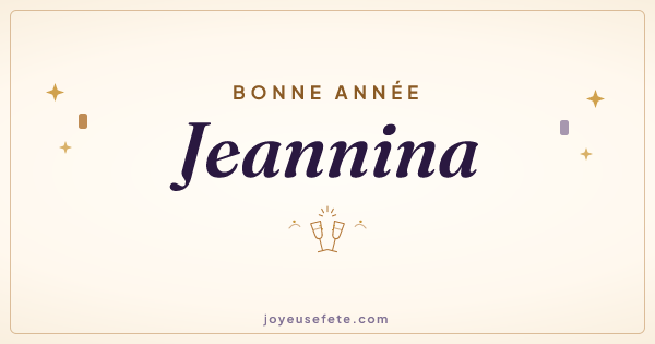 Image « Bonne année Jeannina » au format large